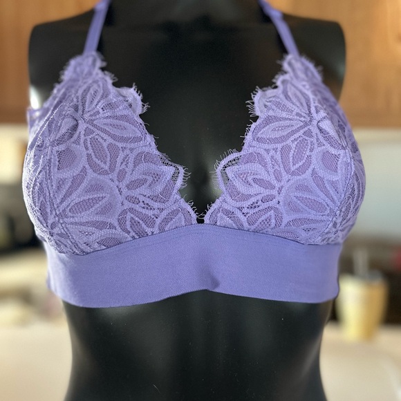 PINK Victoria's Secret Purple Lace Bralette - Picture 1 of 7